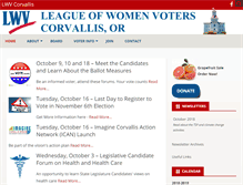 Tablet Screenshot of lwv.corvallis.or.us